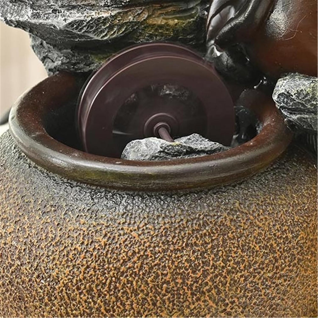 Tabletop Fountain Chinese-Style Flowing Fountain Ornamental Tea Room Feng Shui Wheel Circulating Water Landscape Decoration