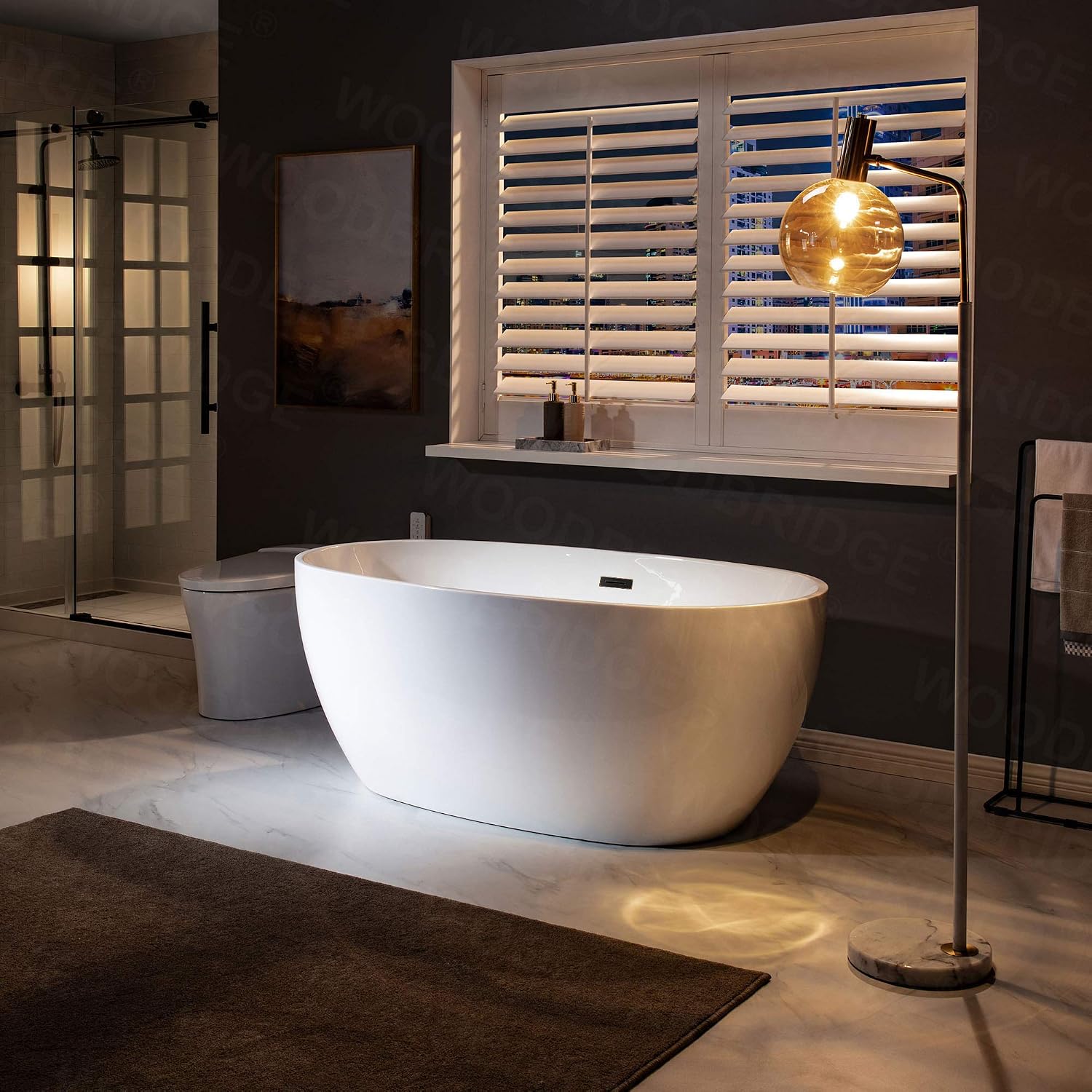 WOODBRIDGE BTA1518-ORB-Drain &O Bathtub, Oil-Rubbed Bronze