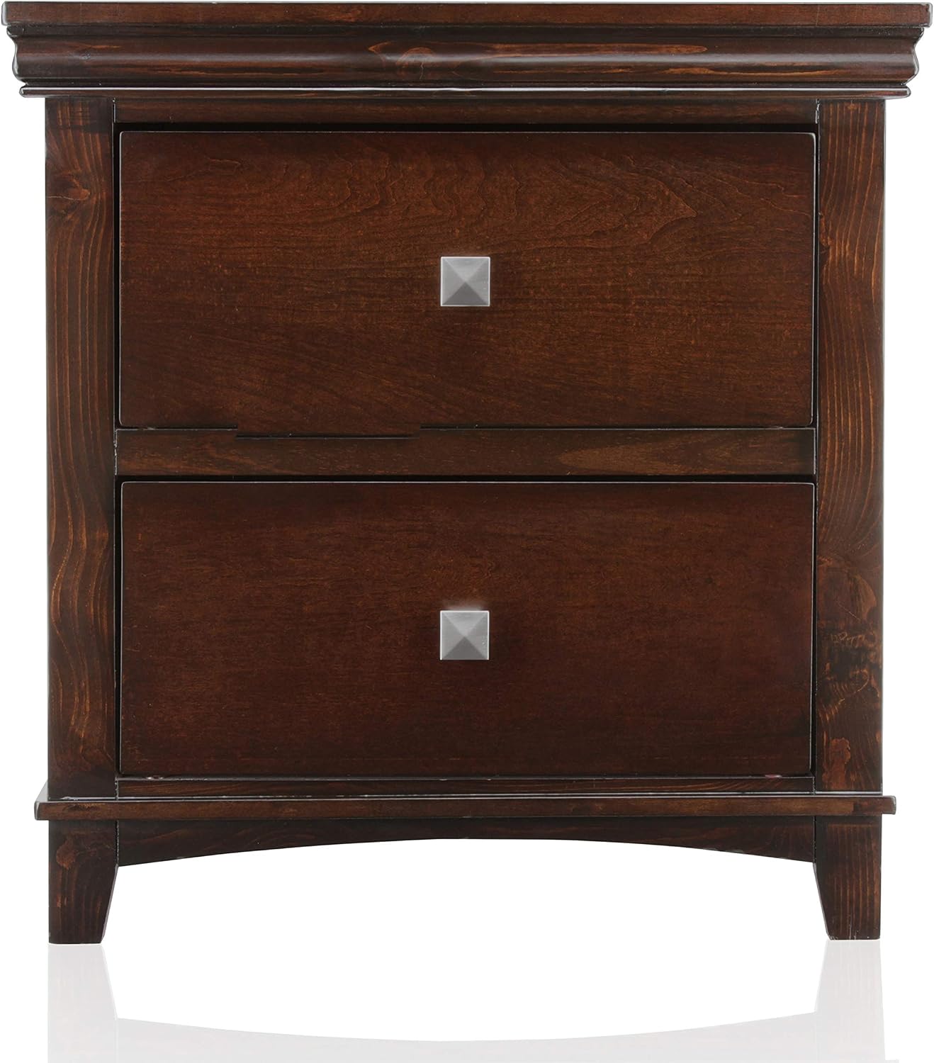 24/7 Shop at Home Zabdiel Casual Wood 2-Piece California King Bedroom Set, Brown Cherry