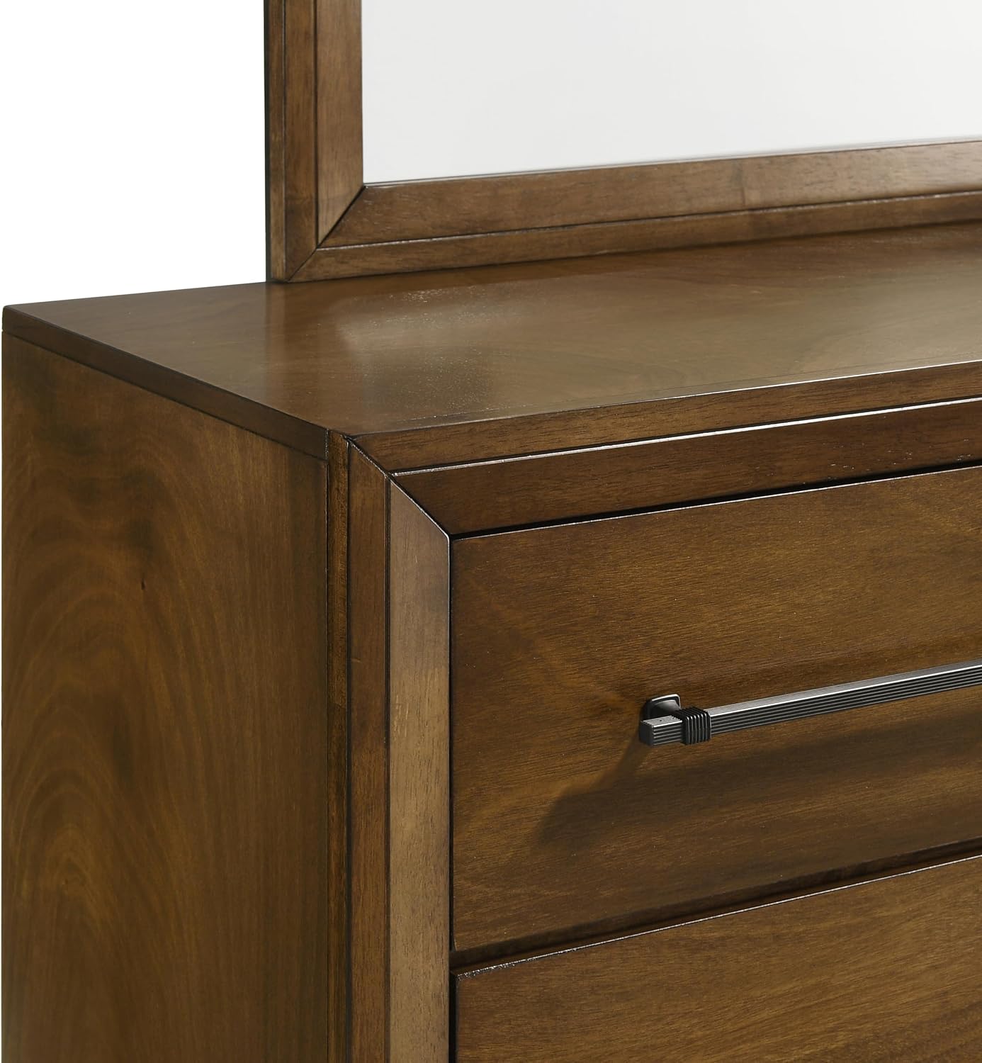 New Classic Furniture Ballard 5-Piece Wood King Bedroom Set with 2-Nightstands, Walnut Brown