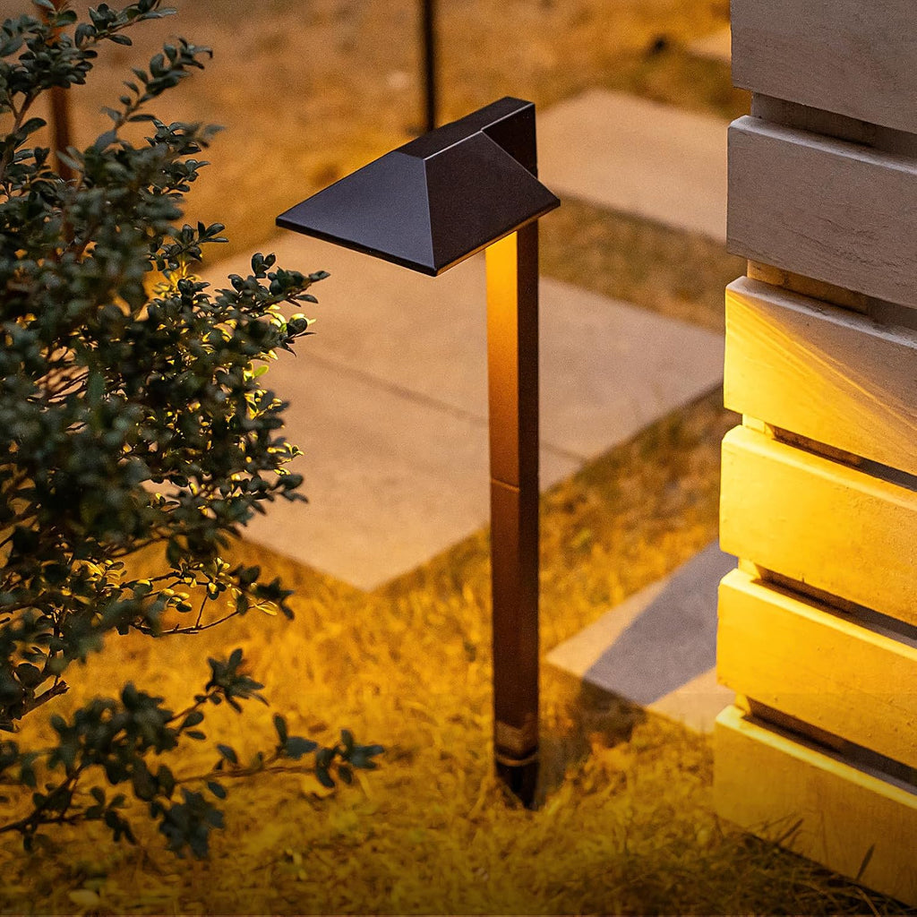 Malibu Low Voltage Landscape Lighting 0.6W LED Pathway Lights Outdoor Landscape Path Lights Wired with Connectors 22 Lumen Warm White Walkway Lights for Garden Yard Lawn 8Pack