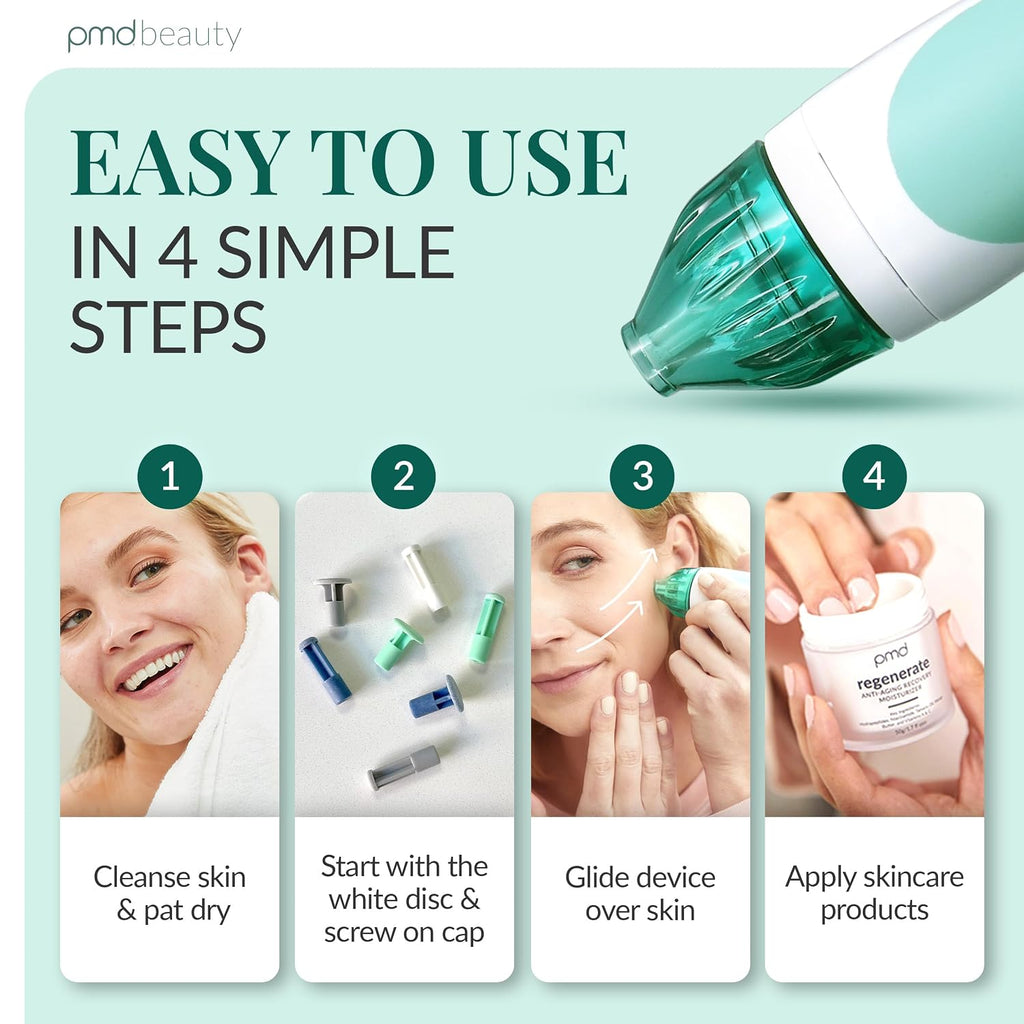 PMD Beauty Personal Microderm Classic - At-Home Use, Facial Exfoliator Tool, Microdermabrasion Machine Kit for Face and Body Skincare