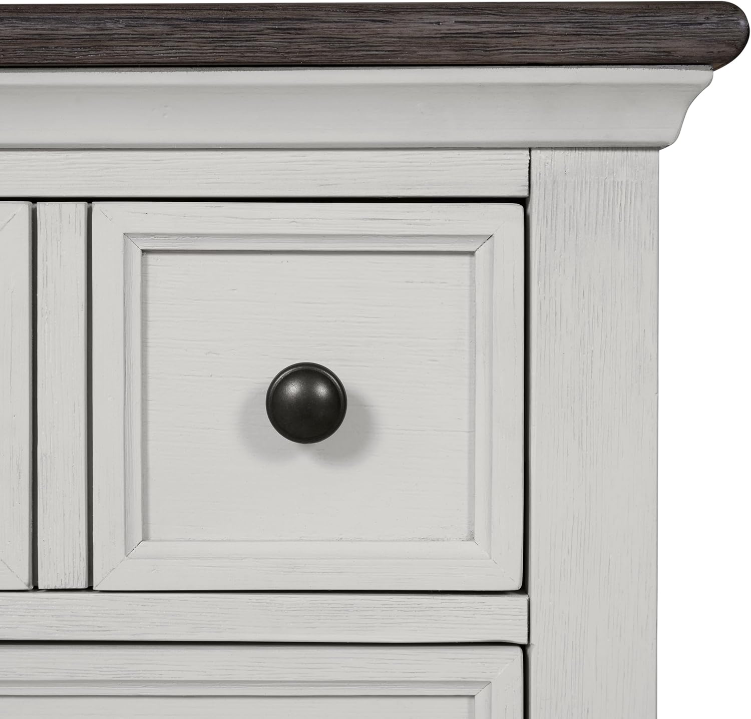 Furniture of America Roden Modern Solid Wood 5-Piece Bedroom Set with Storage Footboard, USB Chargers on Nightstand, Drop Handle Pulls, No Box Spring Needed, King, White