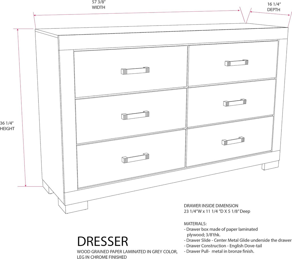 Kings Brand Furniture – Lorain 5-Piece King Size Gray Bedroom Set. Bed, Dresser, Mirror, & 2 Nightstands