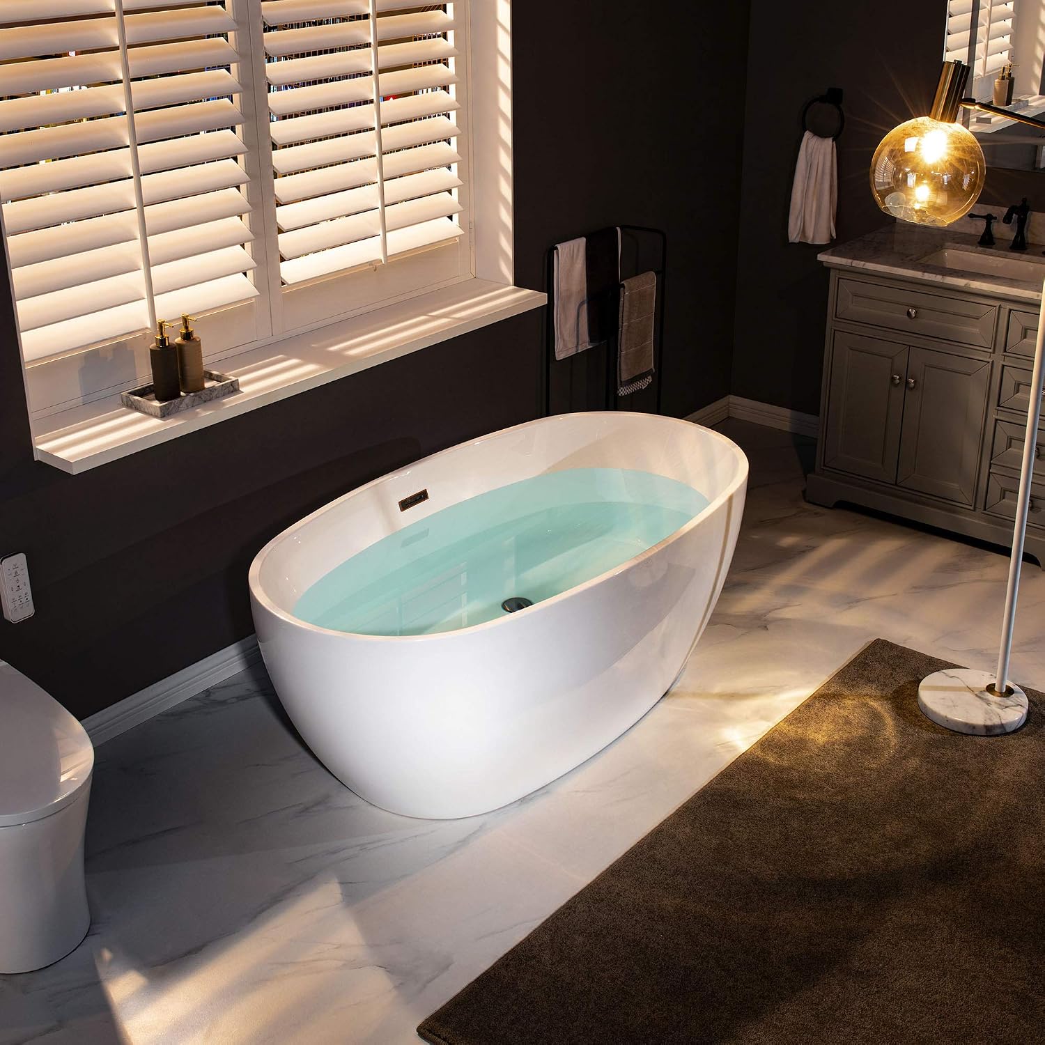 WOODBRIDGE BTA1518-ORB-Drain &O Bathtub, Oil-Rubbed Bronze