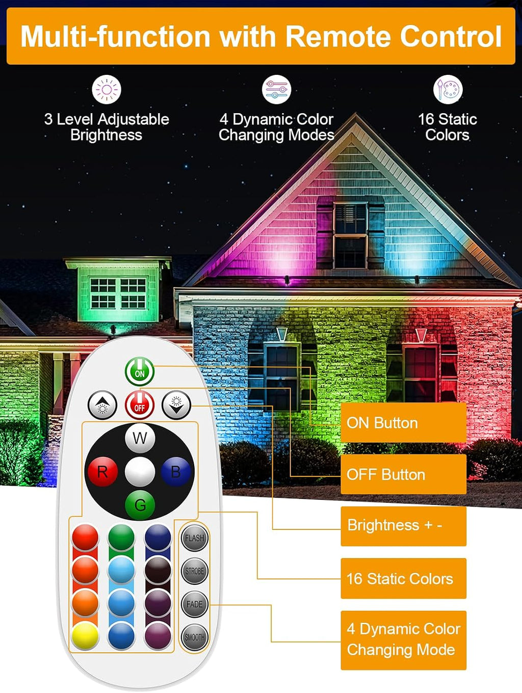 ZUCKEO 12W RGB Low Voltage Landscape Lights, LED Color Changing Landscape Lighting, IP66 Waterproof Outdoor Spotlight, 12V 24V Christmas Decorative Light for Yard Garden Path(12Pack)