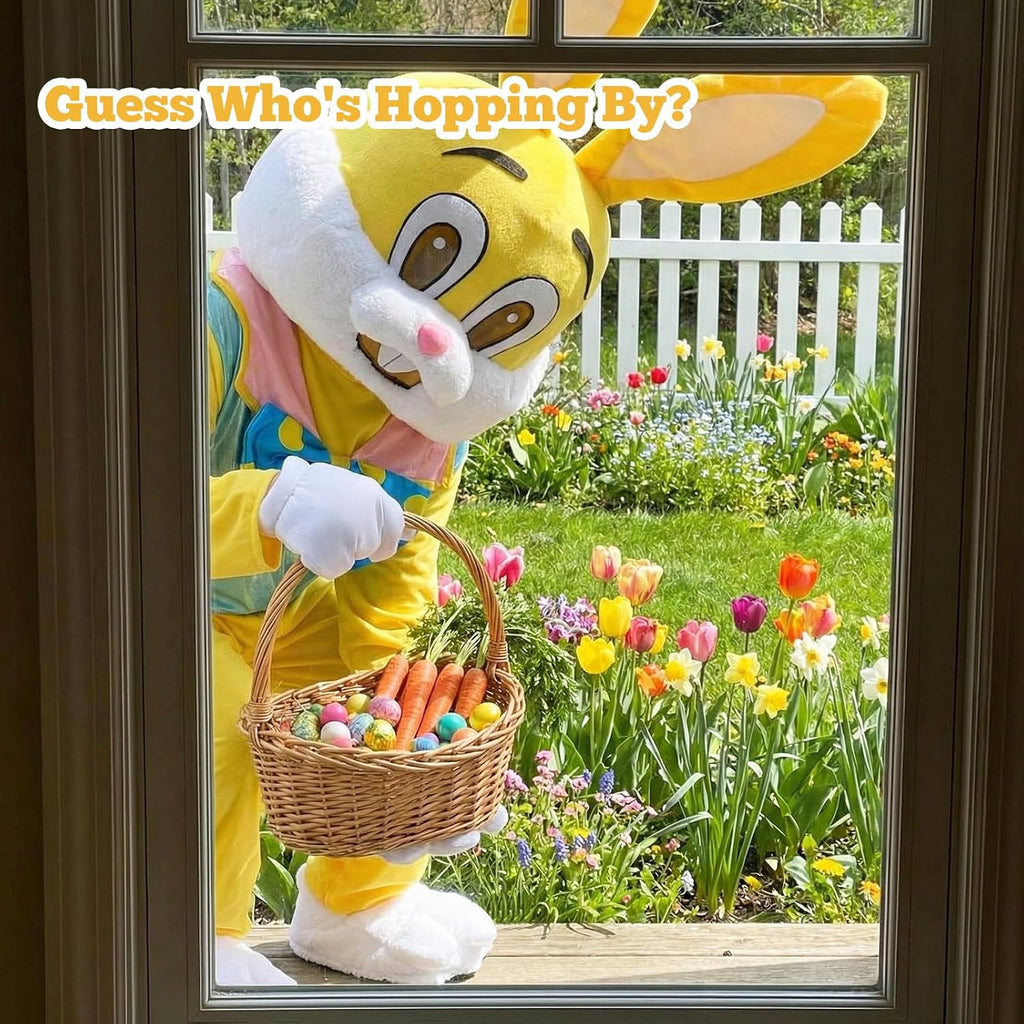 Syhood Easter Bunny Costume Adult Bunny Suit Outfit Rabbit Mascot Costumes for Men Women Easter Celebrations Events Cosplay