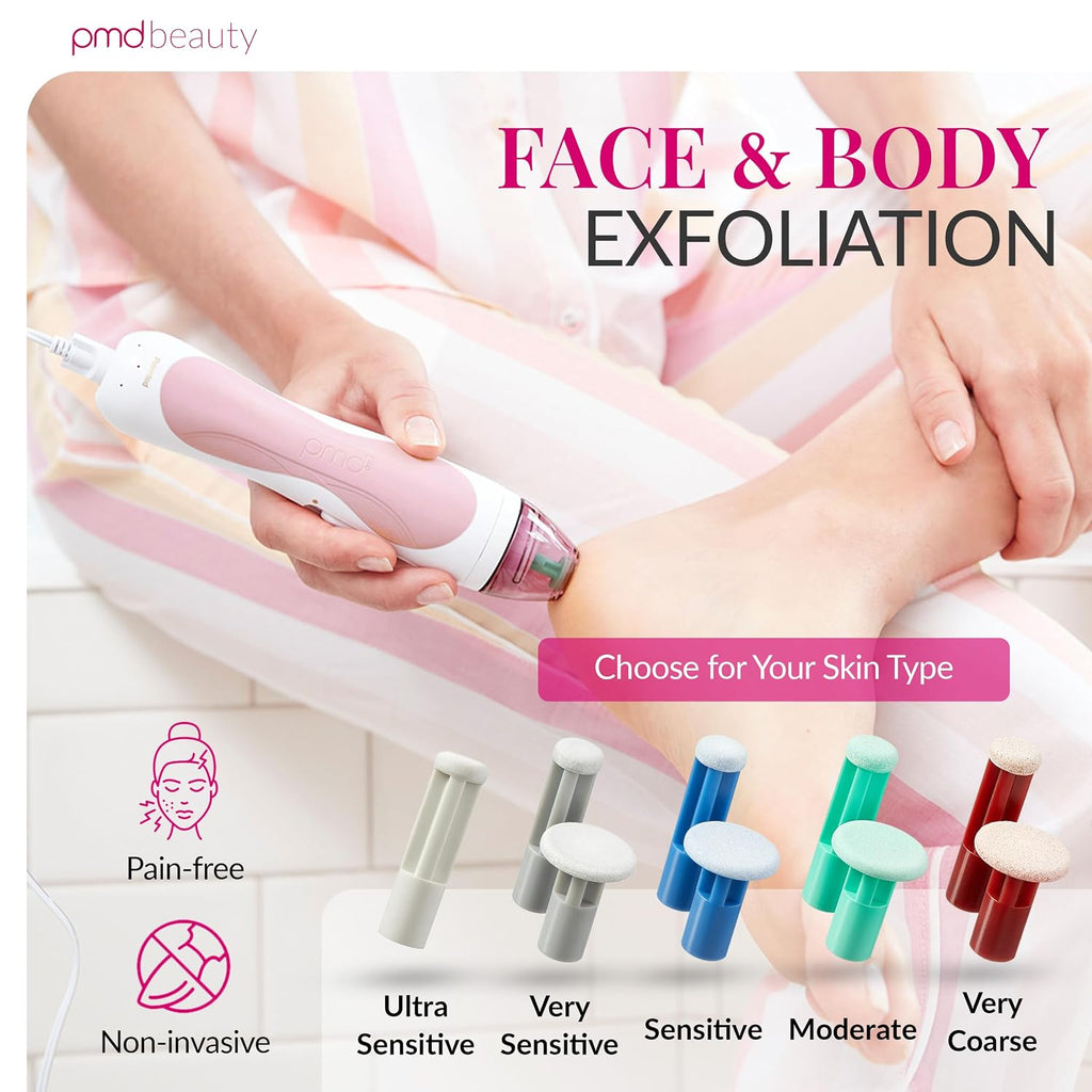 PMD Beauty Personal Microderm Pro - At-Home Use, Facial Exfoliator Tool, Microdermabrasion Machine Kit for Face and Body Skincare