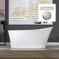 WOODBRIDGE B0084-B/N-Drain&O Bathtub, Brushed Nickel