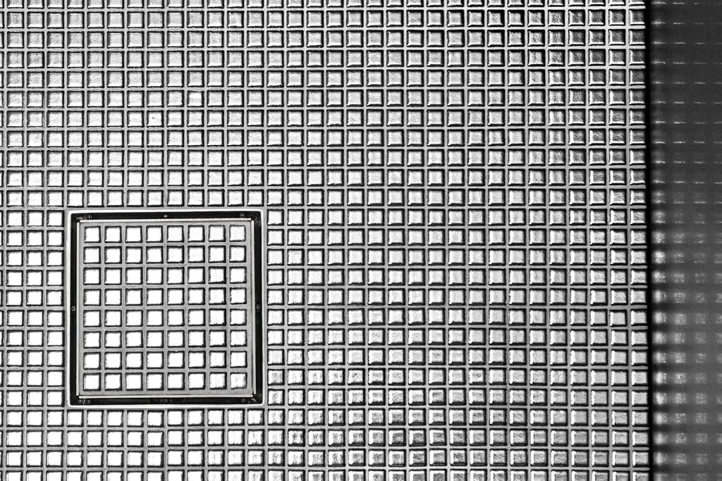 Infinity Drain LTD5-2P ORB 5' x 5' LTD 5 Tile Insert Complete Kit in Oil Rubbed Bronze with PVC Drain Body, 2' Outlet