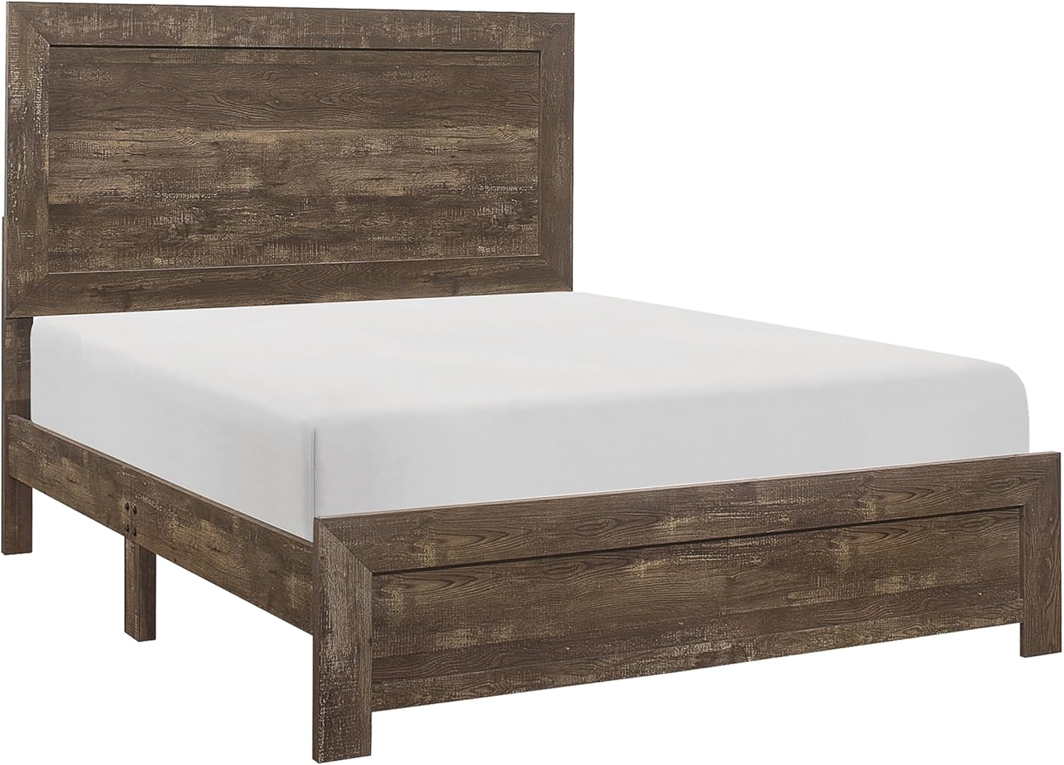 Benzara Bo Four Piece Queen Size Bedroom Set- Brown