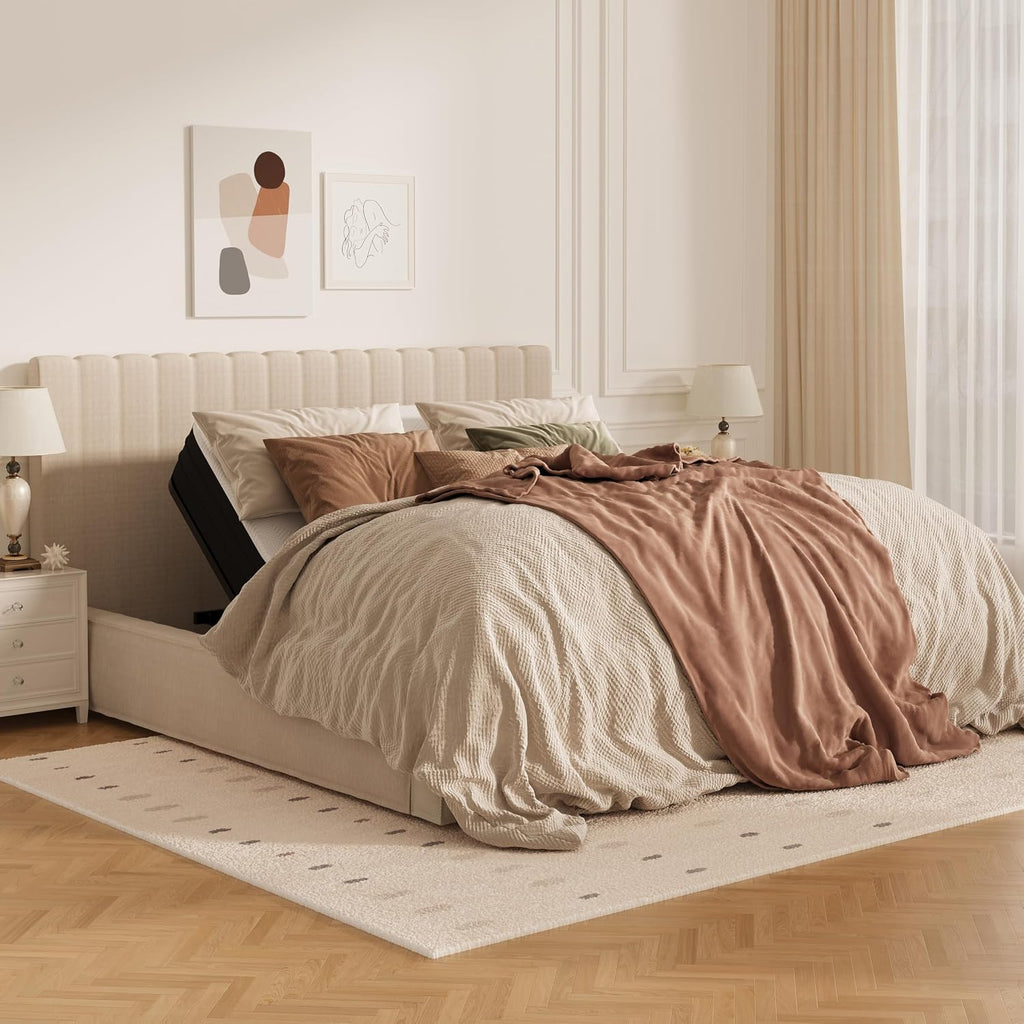 FLEXISPOT Queen Size Adjustable Bed Frame with 12 Inch Gel Memory Foam Mattress, Massage, Viscose from Bamboo, Zero Gravity, Medium Firm, 750 Ibs,Bonus 4-Piece Queen Sheet Set Included.