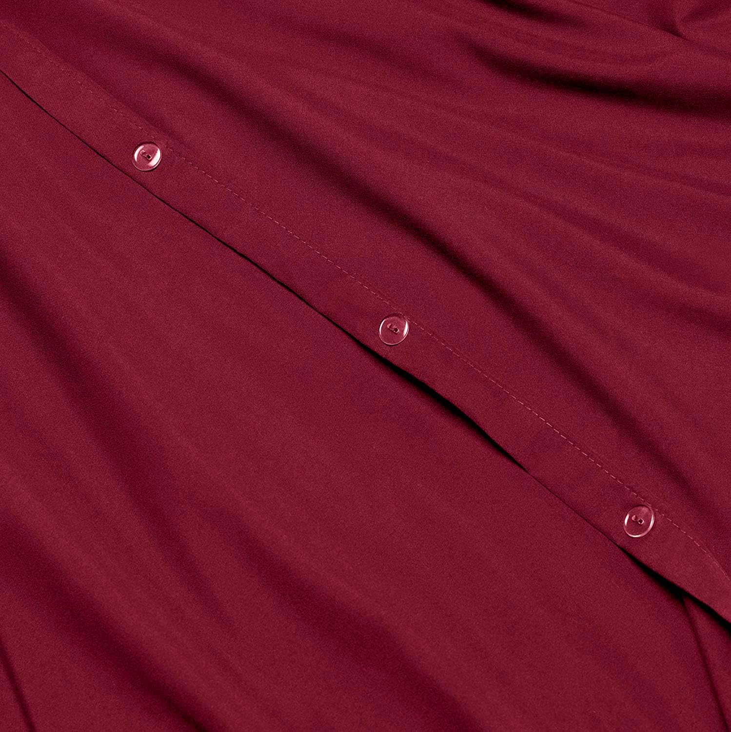 4 Piece Bed in a Bag Set 100% Egyptian Cotton 600 Thread Count Duvet Cover Pillow Shams & Fitted Sheet with Extra Deep Pocket Soft Bedding(Cal-King Size, Burgundy)