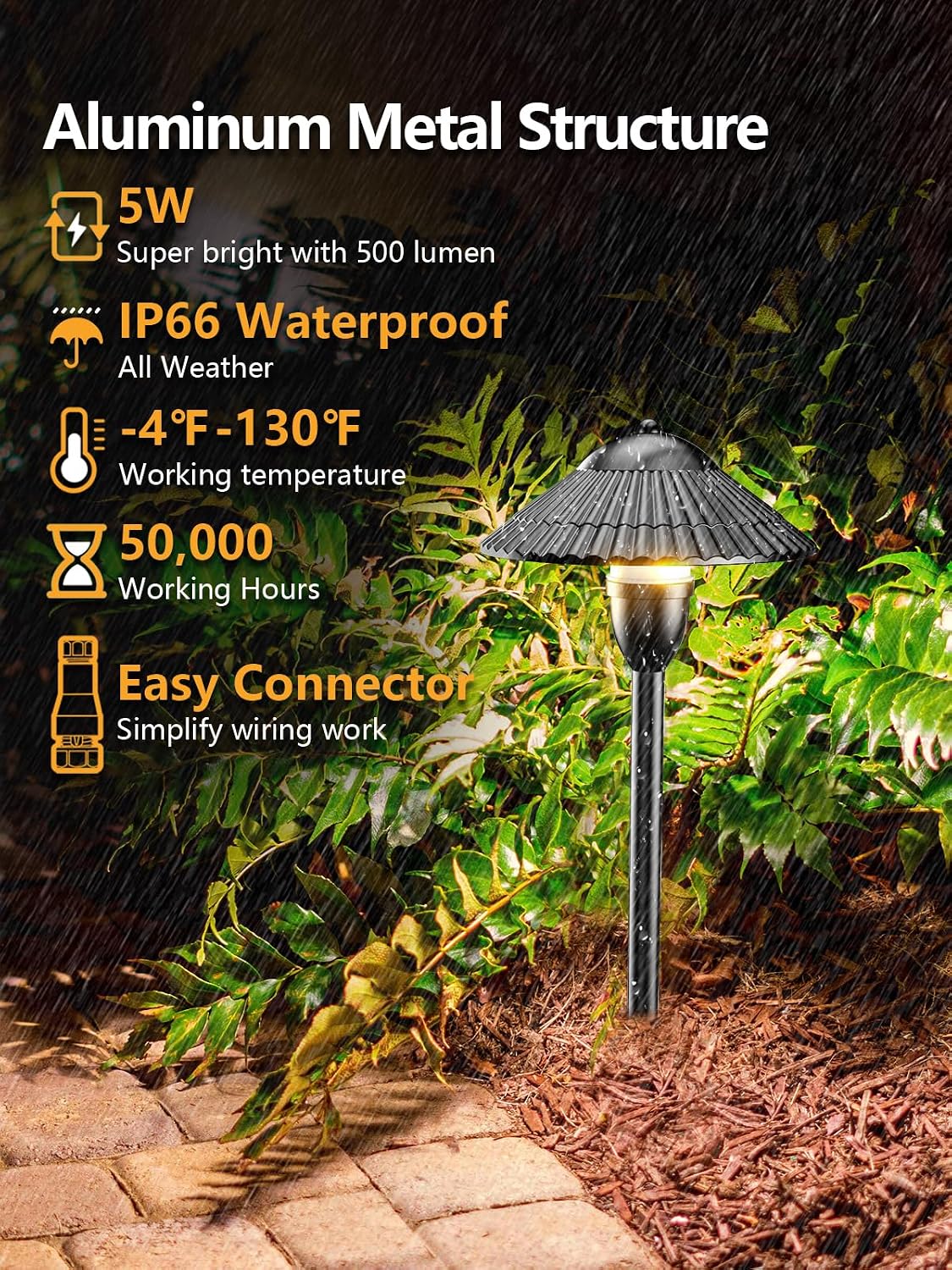 ZUCKEO LED Landscape Lighting Low Voltage Pathway Lights 12V 24V Landscape Light Kit, Outdoor Aluminum Landscape Spotlights Path Lights Waterproof for Garden Yard House Decoration(12Pack)