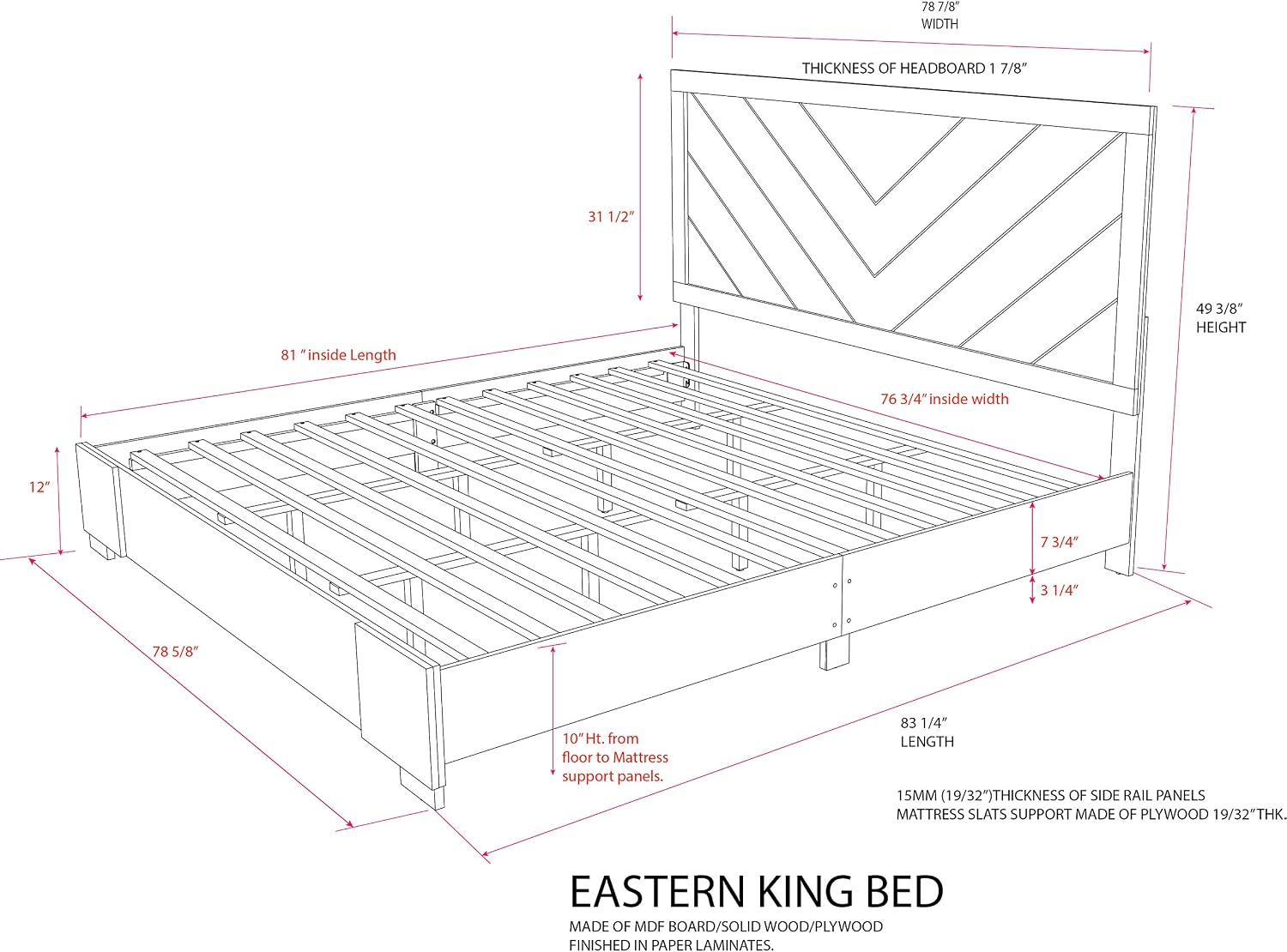 Kings Brand Furniture – Lorain 5-Piece King Size Gray Bedroom Set. Bed, Dresser, Mirror, & 2 Nightstands