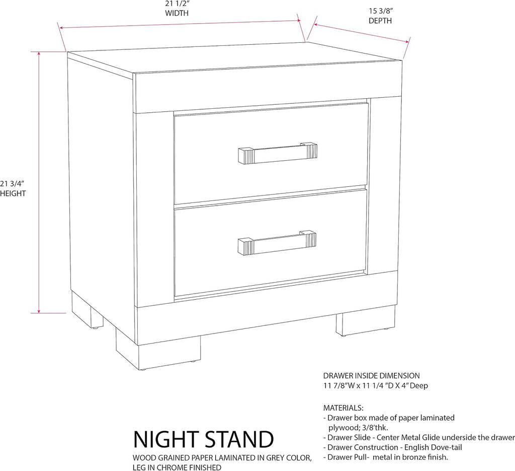 Kings Brand Furniture – Lorain 5-Piece King Size Gray Bedroom Set. Bed, Dresser, Mirror, & 2 Nightstands