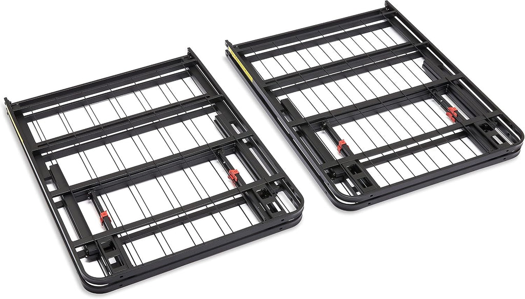 Amazon Basics Bed Frame with Storage, Foldable Metal Platform, Sturdy Steel, No Box Spring Needed, 18 inches High, Tool-Free Setup, Full Size, Black