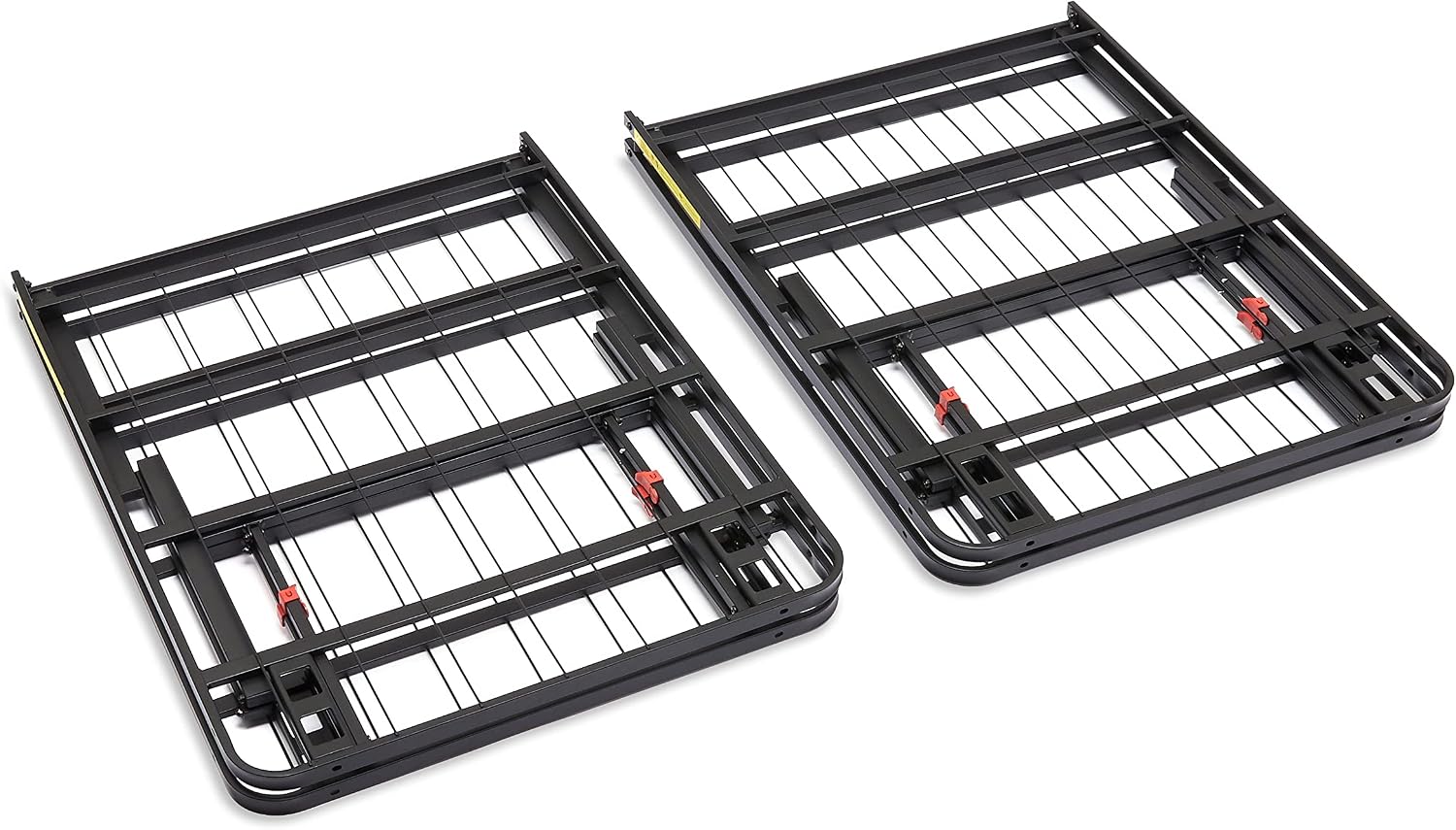 Amazon Basics Bed Frame with Storage, Foldable Metal Platform, Sturdy Steel, No Box Spring Needed, 18 inches High, Tool-Free Setup, Full Size, Black