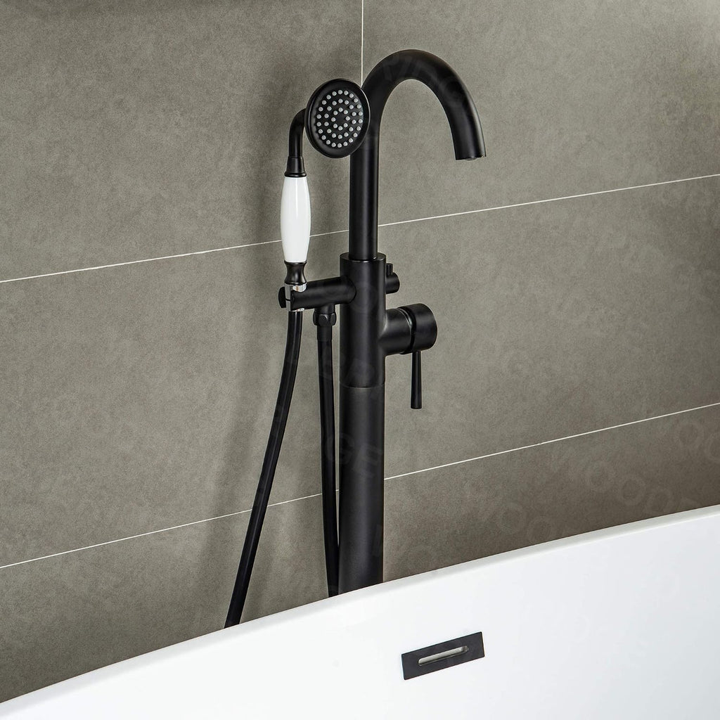 WOODBRIDGE BTA1513-MB-Drain &O+ F0006MBVT BATHTUB, MATTE BLACK