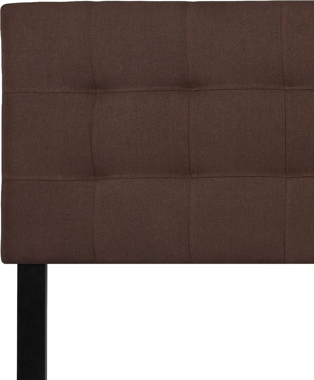 Flash Furniture Bedford Tufted Upholstered King Size Headboard in Dark Brown Fabric