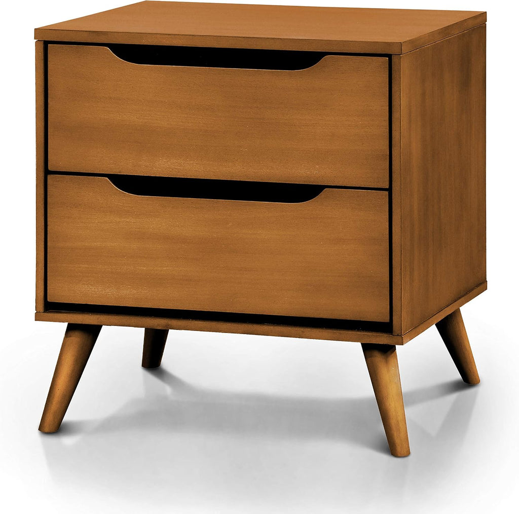24/7 Shop at Home Chopard Contemporary Wood Bedroom Set, 4-Piece Queen Bedroom Set, Oak