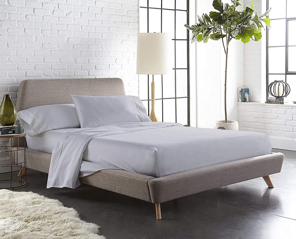 4 Piece Sheet Set- Cotton 1000 Thread Count - Luxury Bedding Set Fits Up to 15 Inches Deep Pocket - 4 Piece Sheet Set (Cal-King Size, Silver Grey)