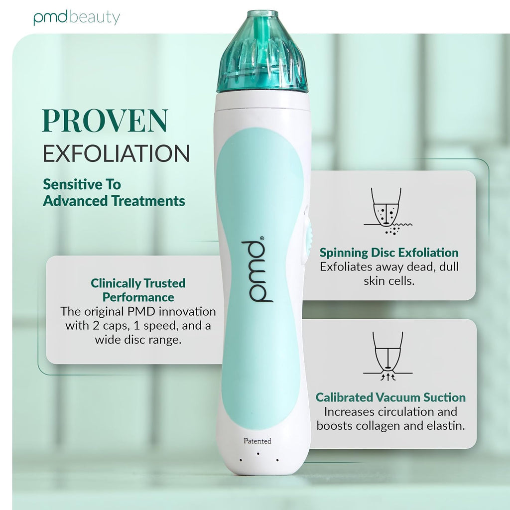 PMD Beauty Personal Microderm Classic - At-Home Use, Facial Exfoliator Tool, Microdermabrasion Machine Kit for Face and Body Skincare