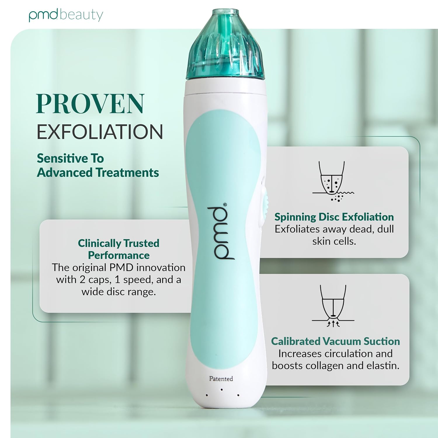 PMD Beauty Personal Microderm Classic - At-Home Use, Facial Exfoliator Tool, Microdermabrasion Machine Kit for Face and Body Skincare