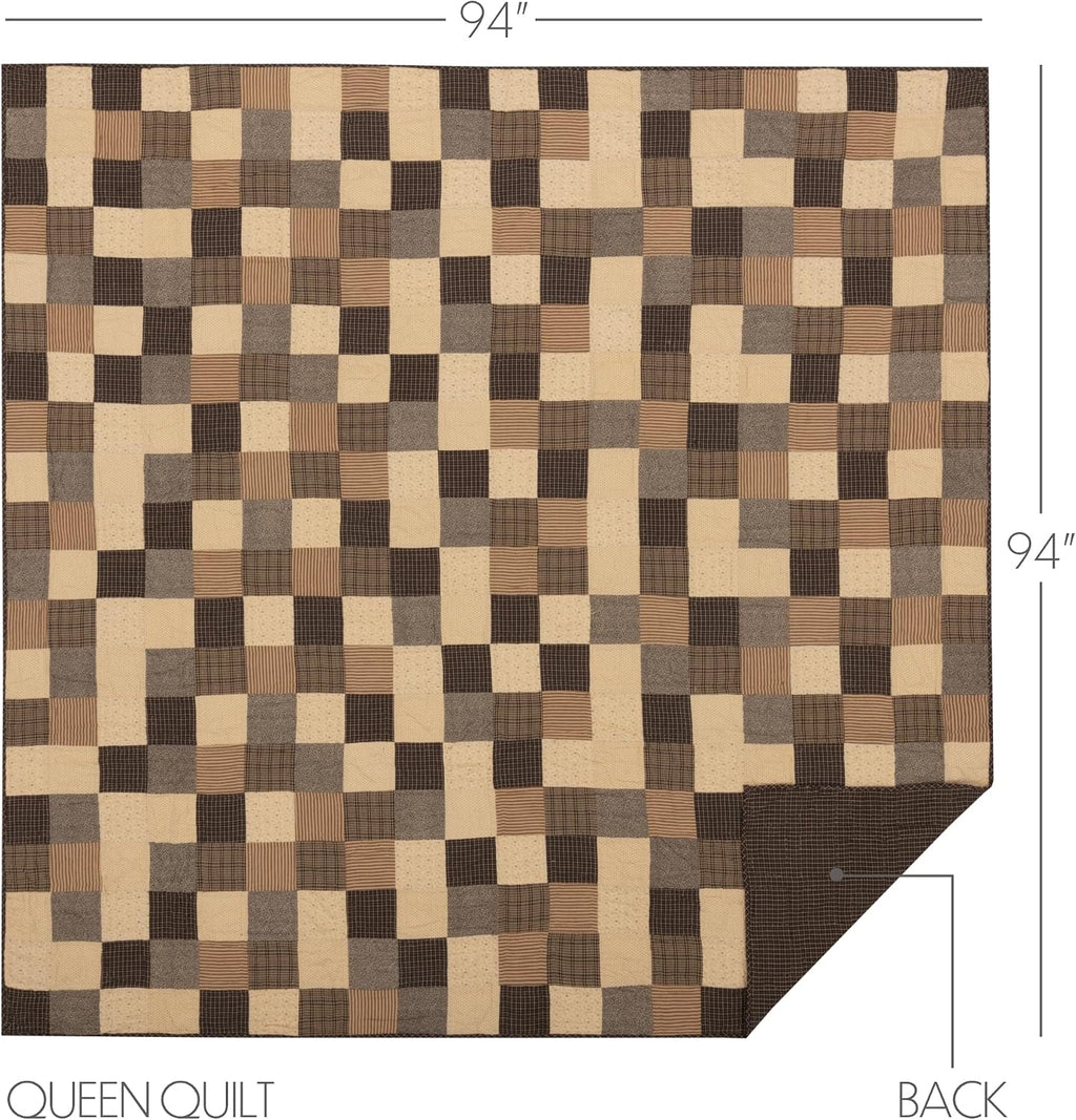 VHC Brands Kettle Grove 5 Piece Queen Quilt Set (1 Queen Quilt, 2 Standard Shams, 2 Standard Pillowcase)