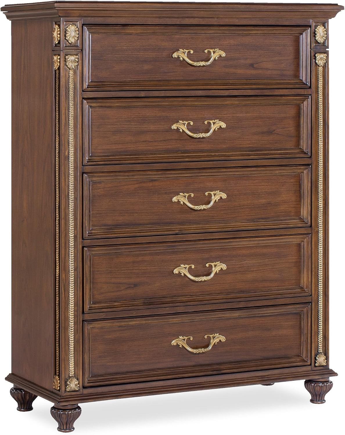 First of a Kind Marya Cherry King 5 Piece Bedroom Set