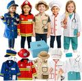 5-1 Kids Dress Up Clothes & Pretend Play Costumes for Ages 3-7 - Cute Role Play Dress Up Costumes for Boys & Girls with Matching Accessories & Storage Trunk