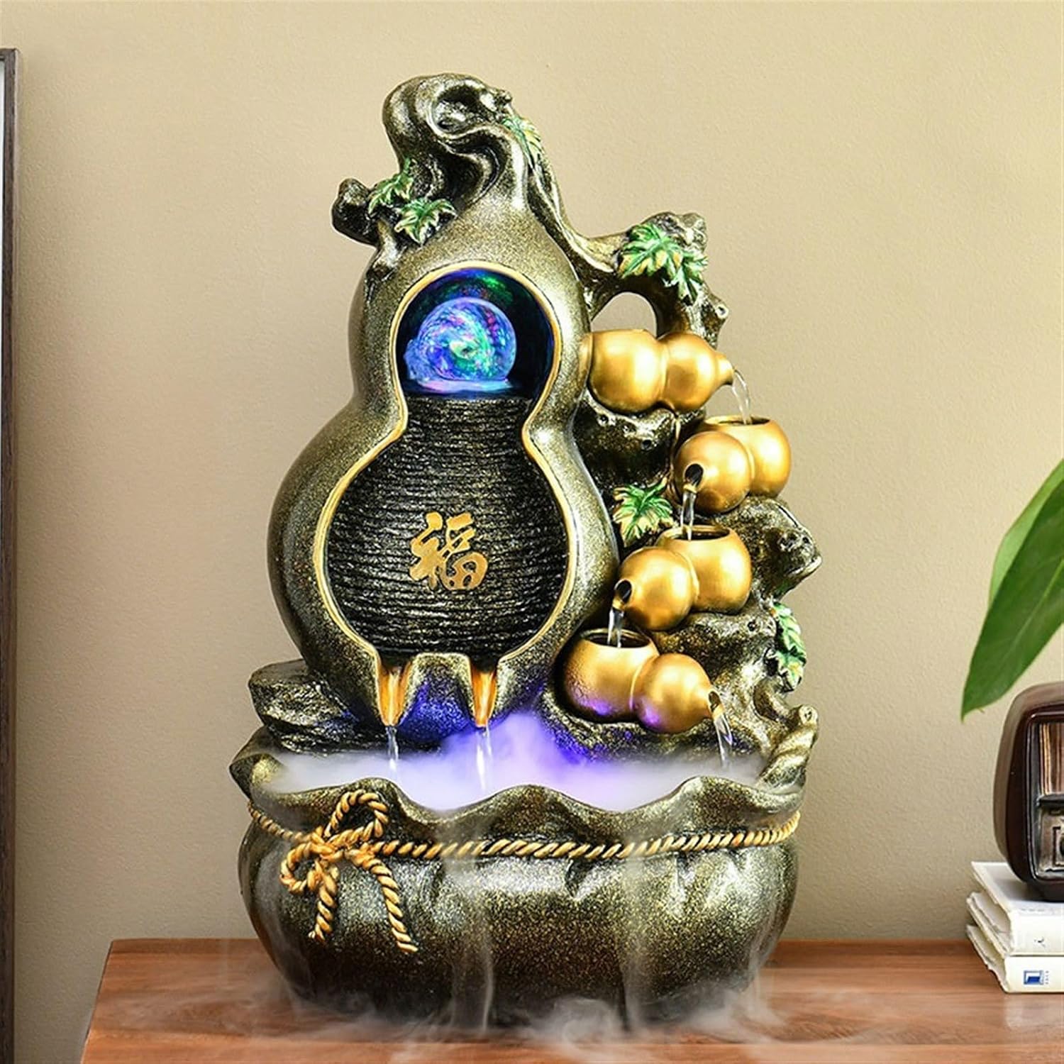 Tabletop Fountain Coffee Table Ornaments Living Room Desktop Business Office Fountain Water Attracts Wealth to Improve Feng Shui Desktop Fountain