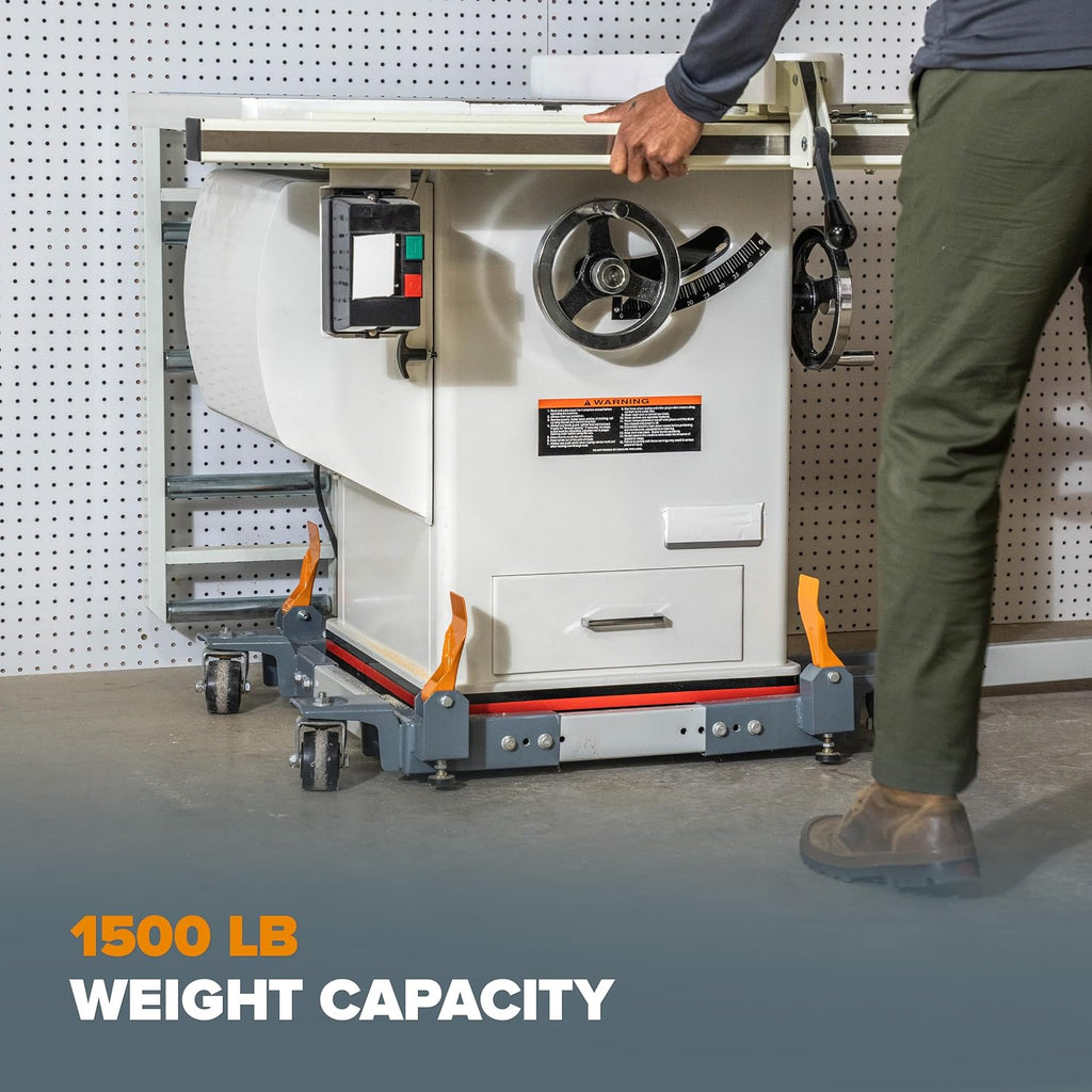 Bora Portamate Mobile Base PM-3550 Universal Tool Stand with Caster Wheels - Omni Directional Heavy Duty Mobile Tool Base for Table Saw, Power Tools - Swivel Caster Wheels 1500 lb Capacity PM-3550