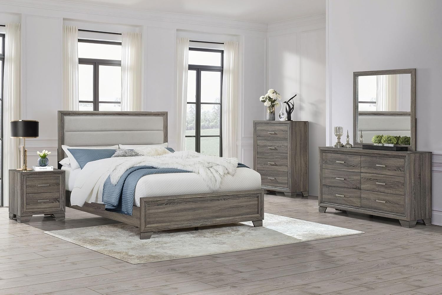 Coaster Home Furnishings Wright 5-Piece California King Bedroom Set Brown Oak