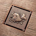 Shower Drain Cover Bathroom Accessory Square Waste Water Floor Drain,Oil Rubbed Bronze