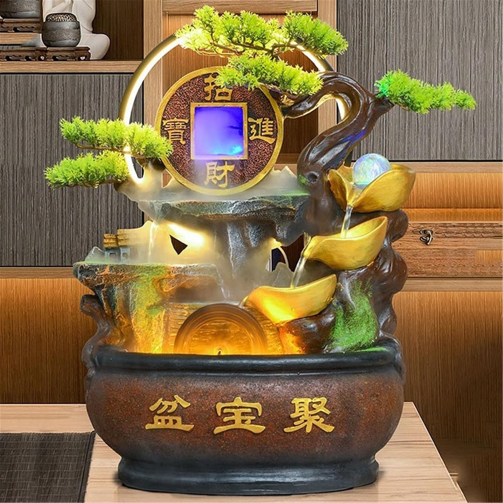 Tabletop Fountain Rockery Fountain Desktop Fountain Circulating Water Decoration for Bedroom Office