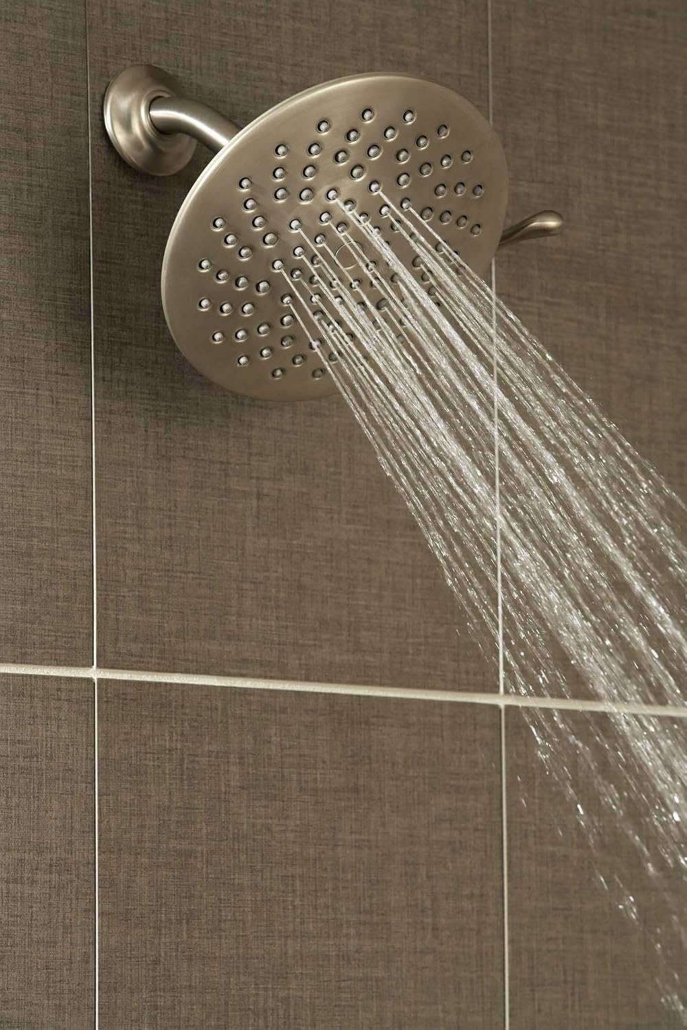 Moen Velocity Eco-Performance Brushed Gold Two-Function Rainshower 8-Inch Shower Head with Immersion Technology, S6320EPBG
