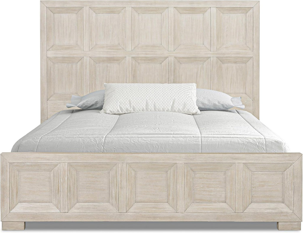 Furniture of America Dannen Modern Classic Solid Wood 4-Piece Bedroom Set, Panel Bedframe, Writing Desk and Wooden Nightstands with USB Ports, Box Spring Needed, Queen, Tawny Brown