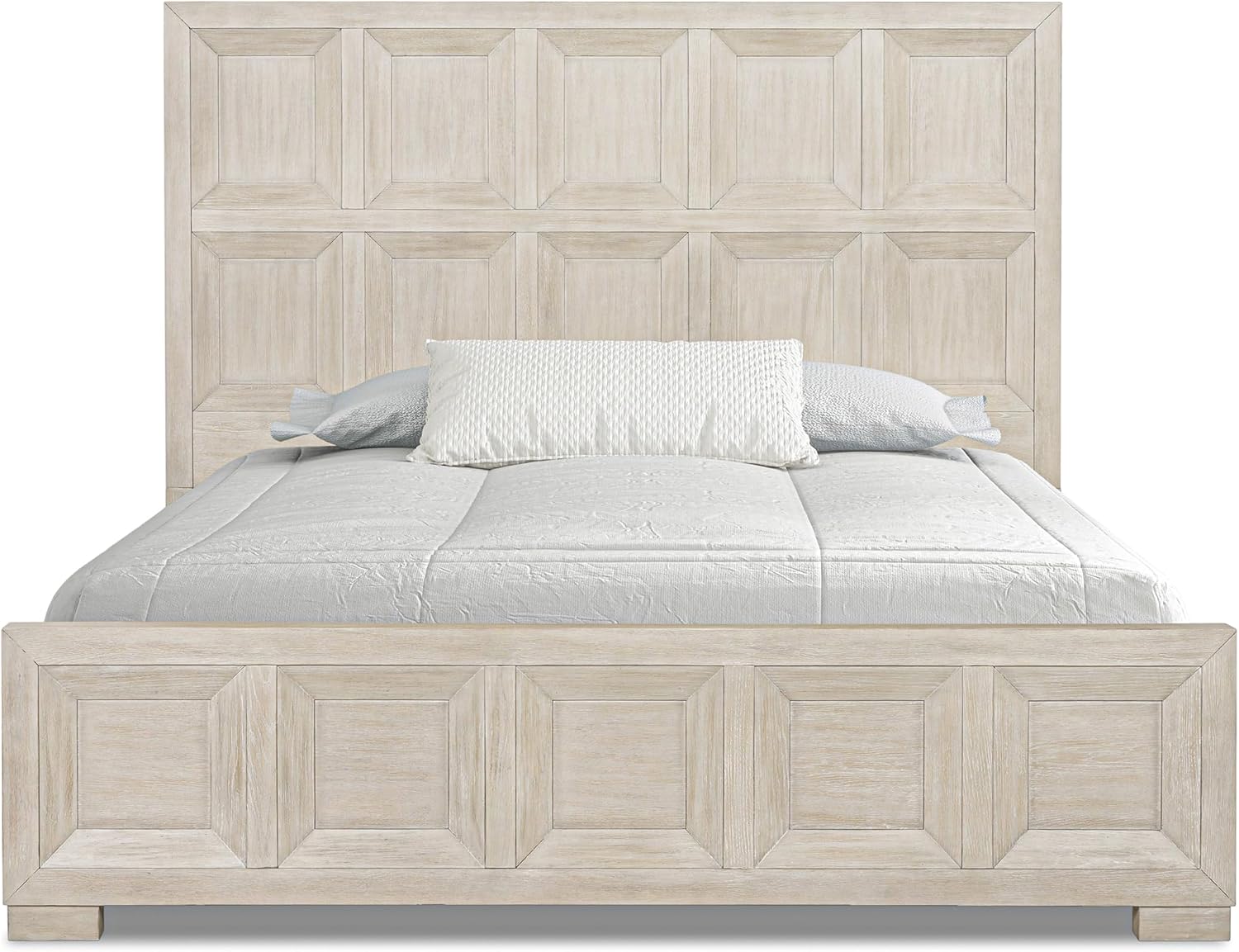Furniture of America Dannen Modern Classic Solid Wood 4-Piece Bedroom Set, Panel Bedframe, Writing Desk and Wooden Nightstands with USB Ports, Box Spring Needed, Queen, Tawny Brown