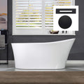 WOODBRIDGE B0084-MB-Drain&O Bathtub, Matte Black