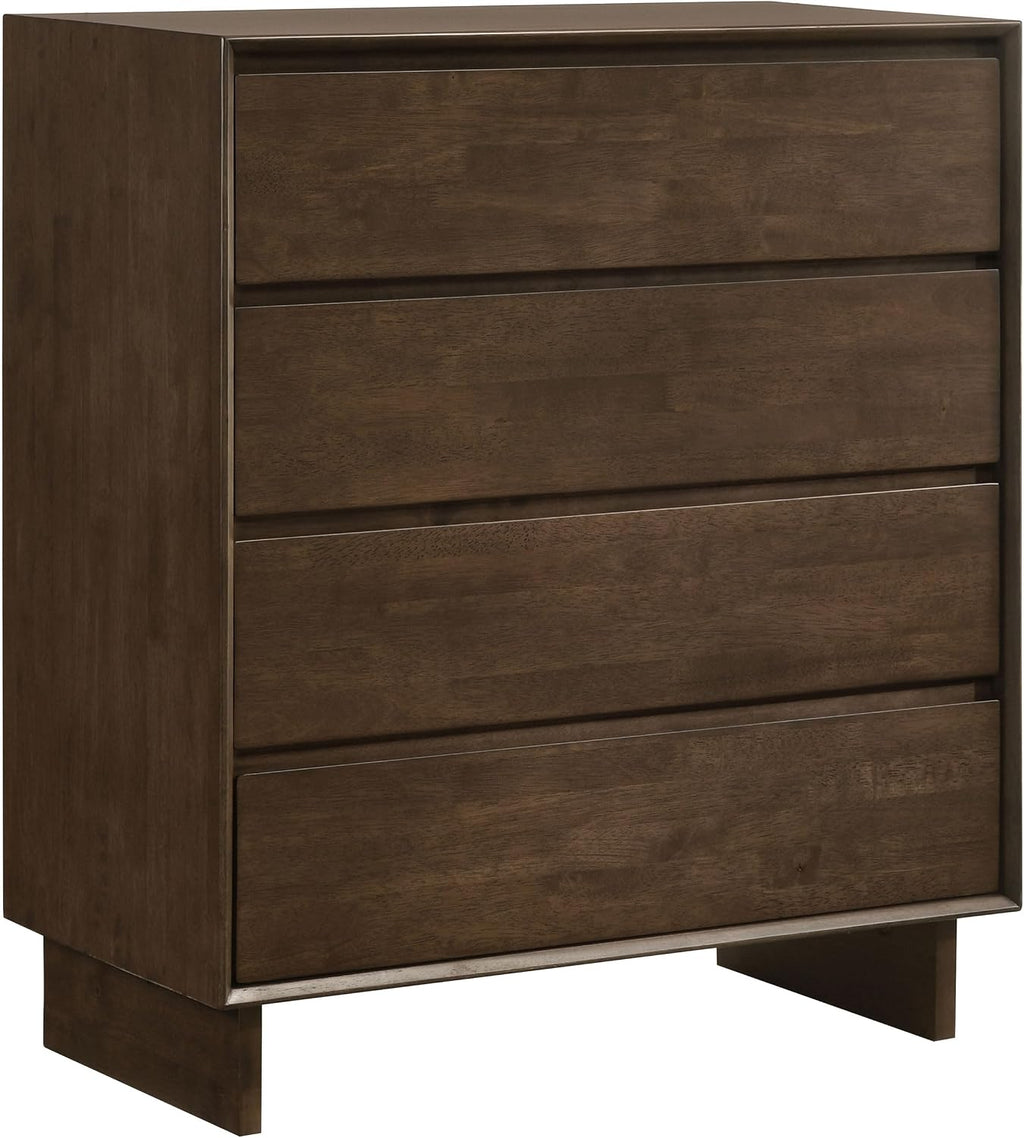 Coaster Home Furnishings Glenwood Transitional 5-Piece Bedroom Set Eastern King Size Panel Bed Frame 48-inch Headboard Warm Brown 225011KE-S5