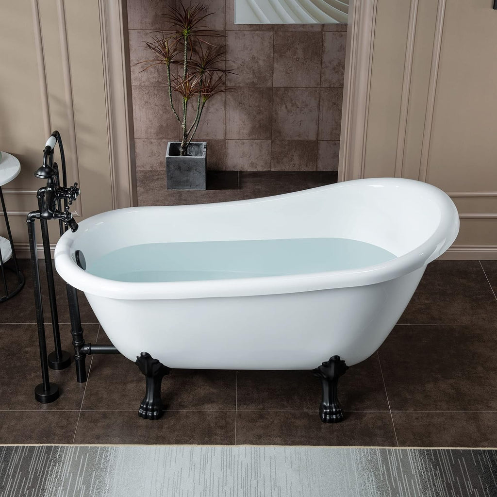 WOODBRIDGE BTA1521-ORB-Feet Drain + ORB Faucet Bathtub, Oil-Rubbed Bronze