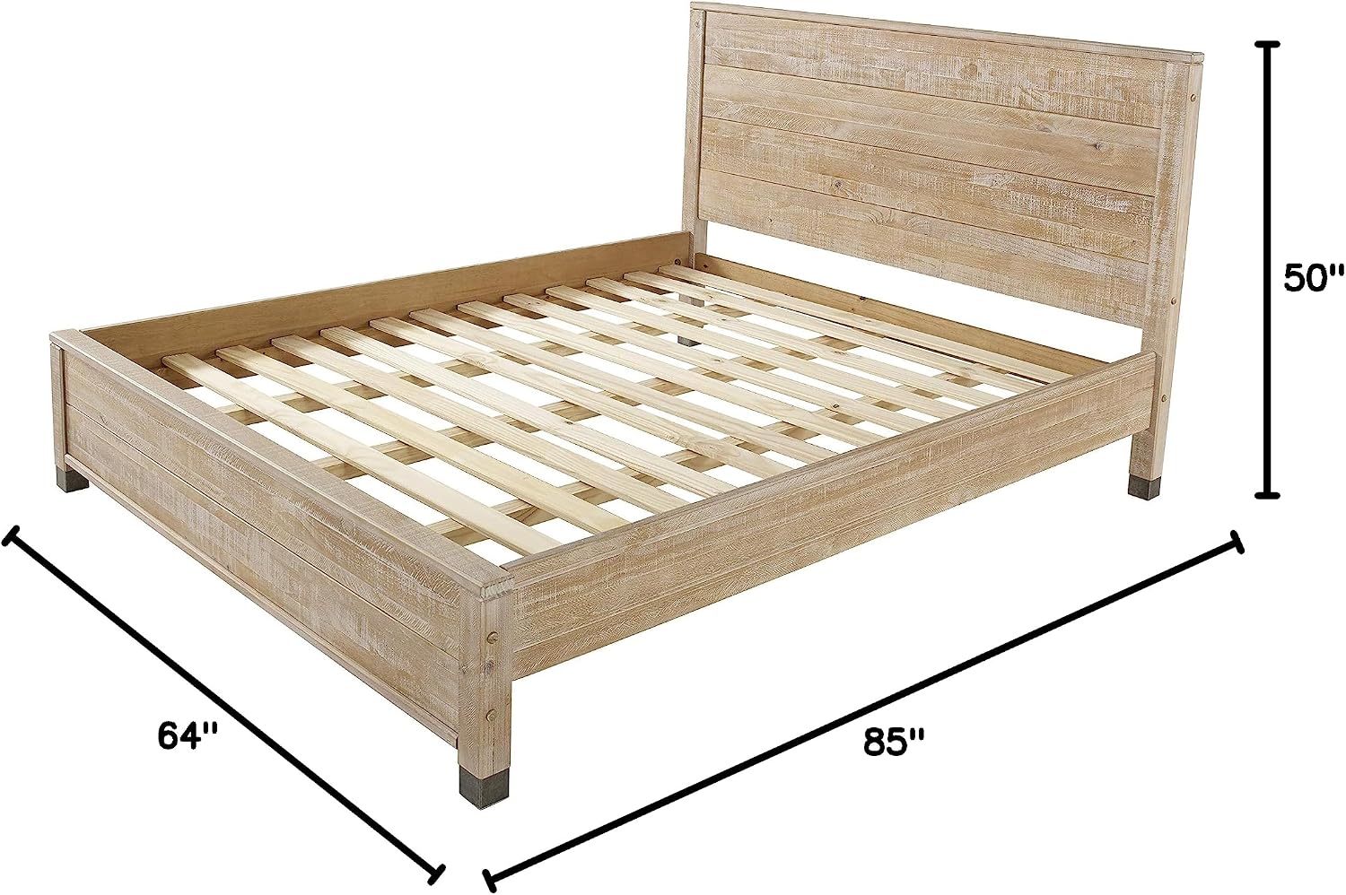 Camaflexi Baja Platform Bed, Full Size, Brown