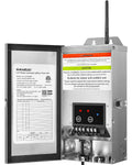 SURAIELEC 300W Wi-Fi Low Voltage Landscape Transformer with 2 Zones, 2.4GHz Smart Outdoor Low Voltage Transformer, Astronomial Timer, 120V to 12V/15V AC, Stainless Steel, ETL Listed