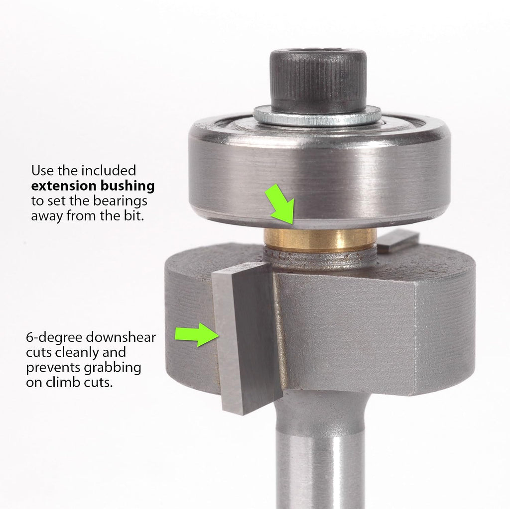 StewMac Binding Router Bit Set, Standard Set with 9 Bearing Sizes