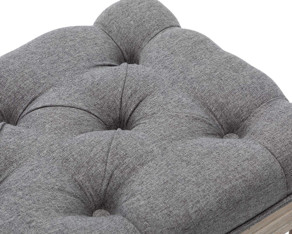 Kmax Tufted Entryway Bench, Upholstered Rustic Ottoman Bench, 31.5' x 15.75' x 15.7' Gray