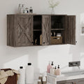YOURLITE Laundry Cabinet, Medicine Cabinet, Bathroom Kitchen Storage Wall Mounted Farmhouse Organizer with Shelves Over Toilet, 36' Wide, Grey