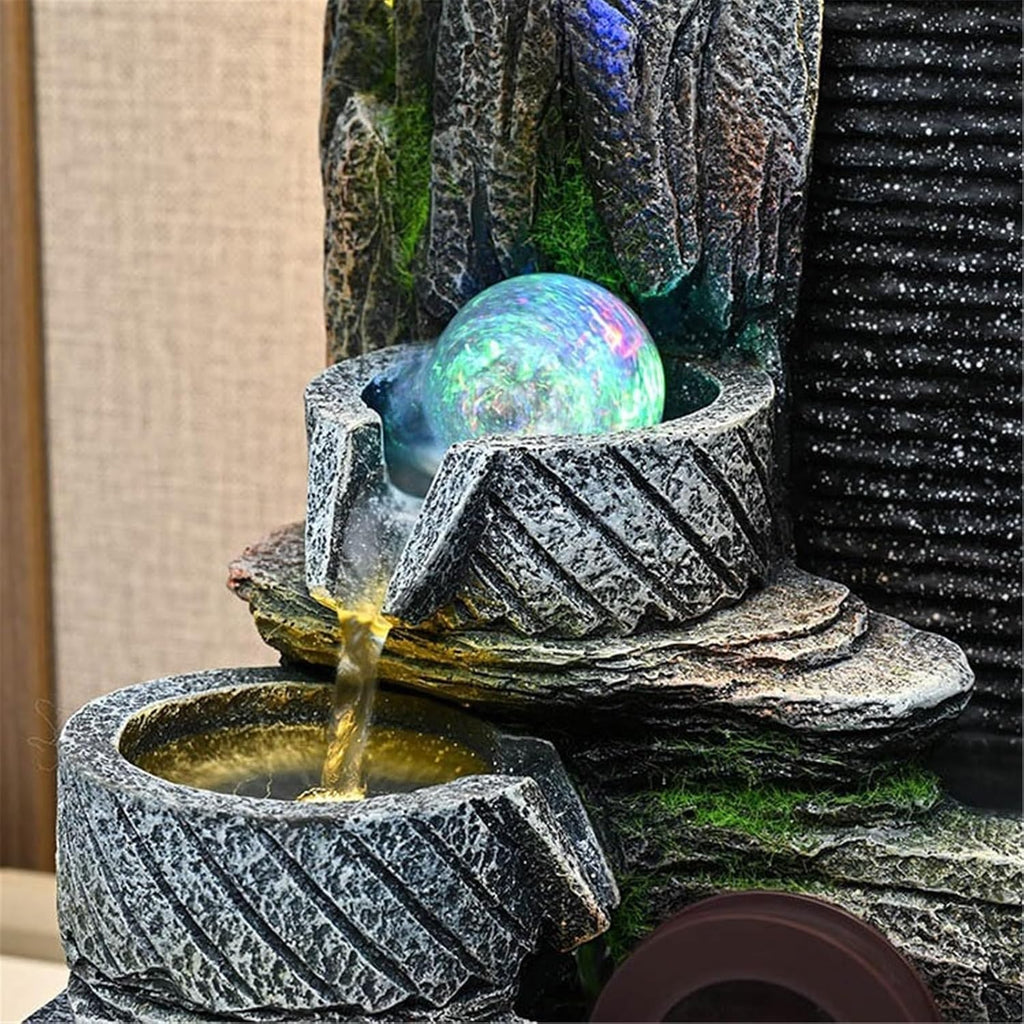 Tabletop Fountain Rockery Water Curtain Wall Ornaments Circulating Landscaping Living Room Office