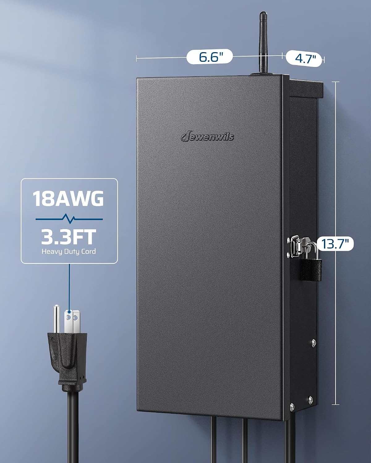 DEWENWILS 300W Low Voltage Landscape Transformer WiFi with 3 Zones, Outdoor Landscape Lighting Transformer, 120V AC to 12/14V AC, Compatible with Alexa & Google Assistant, FCC Listed