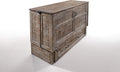 Night & Day Furniture Murphy Cabinet Convertible Bed - Queen Size-with Tri-Fold Premium Memory Foam Mattress (White Bark)